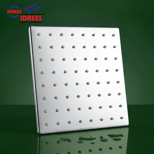 Idrees Square Rainfall Shower Head – Silicone Nozzles, Chrome Finish 6” AND 8”