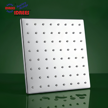Idrees Square Rainfall Shower Head – Silicone Nozzles, Chrome Finish 6” AND 8”