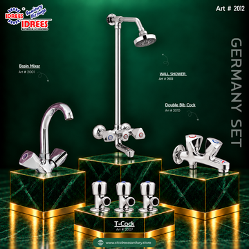 Idrees Germany Complete Bathroom Fitting Set – Premium Chrome Finish