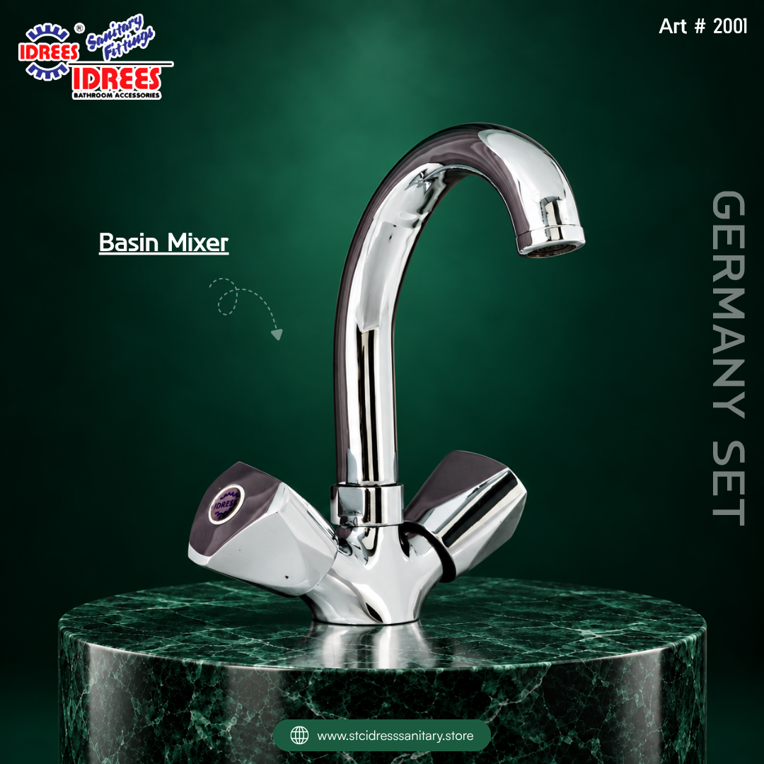 Idrees Germany Complete Bathroom Fitting Set – Premium Chrome Finish