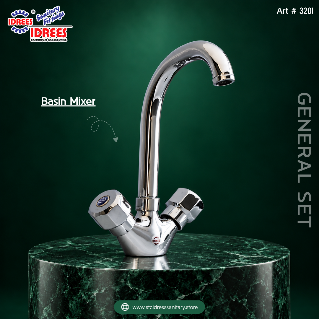 Idrees General Complete Bathroom Fitting Set – Classic Chrome Finish
