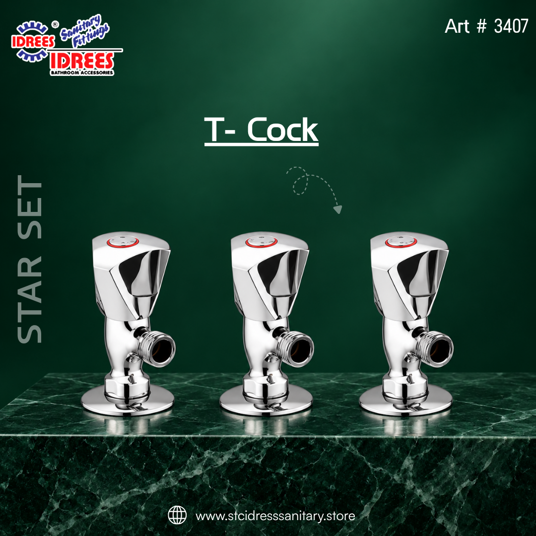 Idrees Royal Complete Bathroom Fitting Set – Premium Chrome Finish
