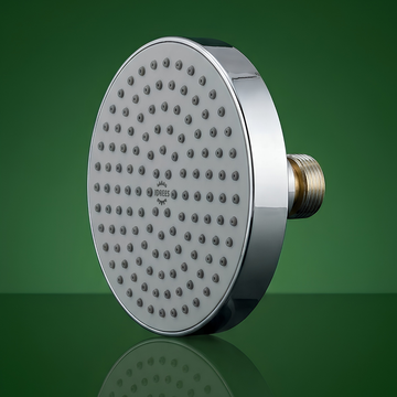 IDREES 8” INCHES Round Rainfall Shower Head – Silicone Nozzles, Chrome Finish